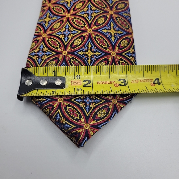 Haines & BONNER of London Silk Tie Stained Glass Jacguard handmade - Picture 5 of 6